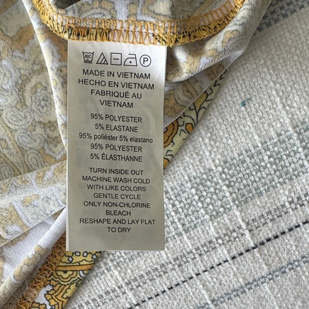 Michael Kors Paisley Tunic With Cut-Out Sleeves SZ M